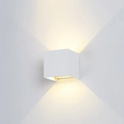 Image de NCC Licht Applique murale LED Extérieur &amp; Intérieur Dégradation de lumière réglable 6 W COB 490lm Blanc chaud Up Downlight, Blanc, fixe 230.00V