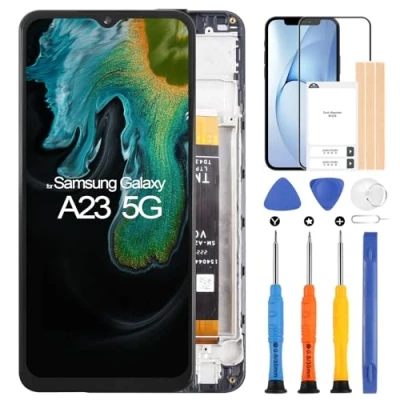 Image de ARSSLY Écran LCD pour Samsung Galaxy A23 5G SM A236B A236E A236U Display Digitizer Touch Screen Assembly avec Outils(Noir cadre)