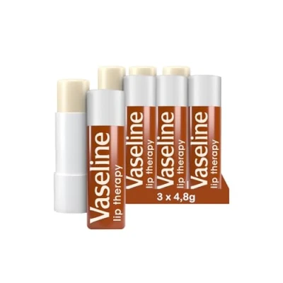 Image de Vaseline Lip Therapy Cocoa Butter Baume à lèvres teinté au beurre de cacao et karité (Cocoa 3 x 4_8g)