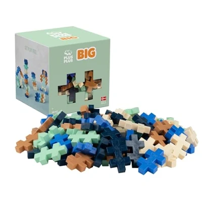 Image de PLUS 100 Briques de Construction BIG Assortiment Bleu Breeze Jeu Éducatif pour Enfant dès 1 an d&#039;Éveil et Motricité Fine Développe l&#039;Imagination Jouet Fille Garçon