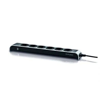 Image de Oehlbach Powersocket 505 Multiprise de Haute qualité Design Compact, 2 Ports USB Puissance pour Tablette et Smartphone Anthracite