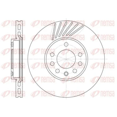Image de REMSA 6494.10 Disque de frein Essieu avant 288, 288 25 5 ventilé SAAB: 9 Break, Berline, 3 3/5 portes, OPEL: Calibra A, Vectra B Berline