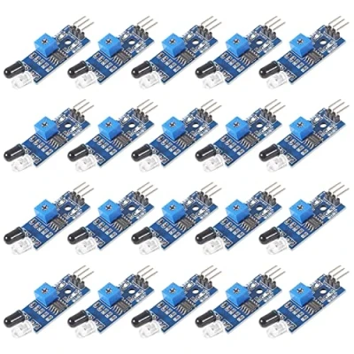 Image de AITRIP Lot de 20 modules capteur infrarouge pour robot voiture intelligent Arduino, module tube infrarouge, réflexion photoélectrique et Raspberry Pi