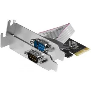 Image de CARTE PCIe 2 PORT SERIE DB9 Low Profile