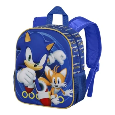 Image de Sonic The Hedgehog Sega Tails Sac à Dos 3D Petit, Bleu, 26 x 31 cm, Capacité 8,5 L