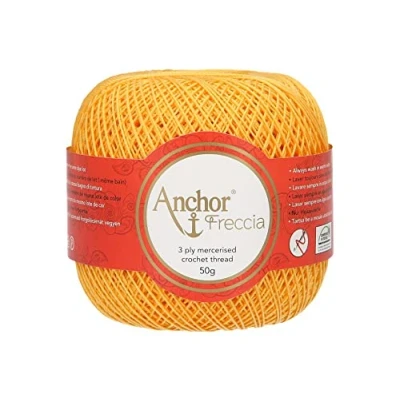 Image de Anchor Freccia Force 12 4771012 00302 Fil à crochet jaune 100% coton
