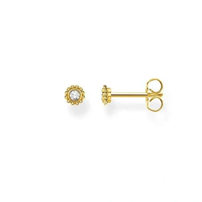 Image de Thomas Sabo Boucles d&#039;oreilles en argent sterling 925 pour femme, 0,40 cm, Doré, Non applicable
