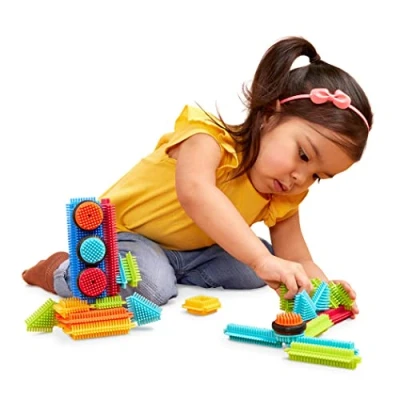 Image de Bristle Blocks Blocs Ensemble de Base 36 pièces Jeu Construction créatif encourageant la dextérité et motricité Fine pour Enfants 2 Ans Plus, 3099Z, Multicolore