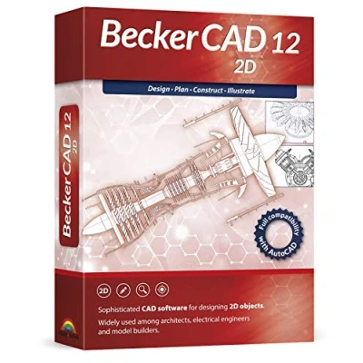 Image de Becker CAD 12 2D professional software for design and modelling 3 PCs 100% compatible with AutoCAD Windows 10, 8.1, 7