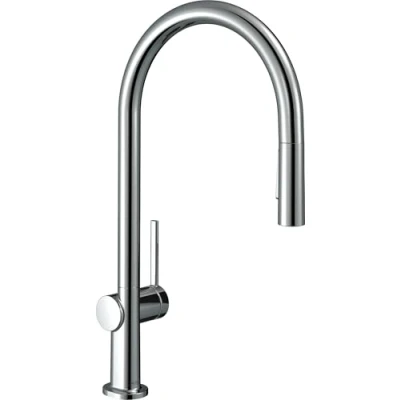 Image de hansgrohe Talis M54 Mitigeur de cuisine 210, avec douchette extractible 2 jets, sBox, noir mat, 72801670