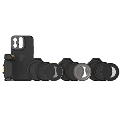 Image de PolarPro LiteChaser iPhone 13 Pro Max Kit du réalisateur Étui Filtres Grip Déclencheur Bluetooth Compatible MagSafe Photographie/vidéographie sur téléphone Portable profilé