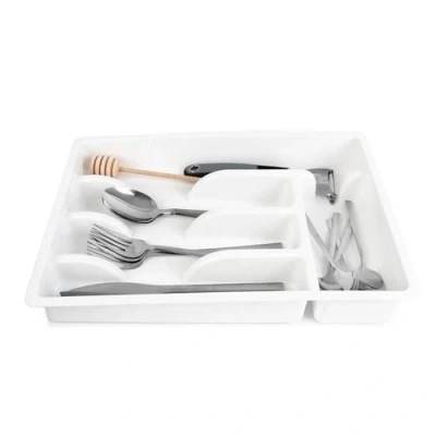 Image de KADAX organisateur de tiroir pour couverts, système rangement tiroir, robuste tiroirs, séparateur fonctionnel, range couverts (blanc)