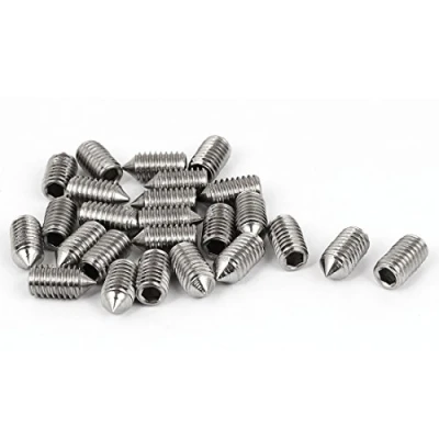 Image de sourcing map Vis Pointeau Conique pour Poignée de Porte Sans Tête Hexagonale M6 x 12mm acier inox 304 réglage 25pcs