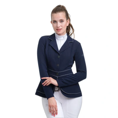 Image de Veste de concours équitation softshell double basque avant femme Cavalliera Venice