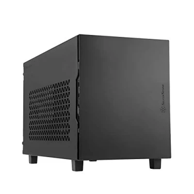 Image de Silverstone SST SG15B Sugo Boîtier PC Cube Compact Mini ITX, Conception modulaire avec 4 Panneaux de vis à Oreilles Captives Amovibles (Haut, Gauche, Droite, Bas), Noir