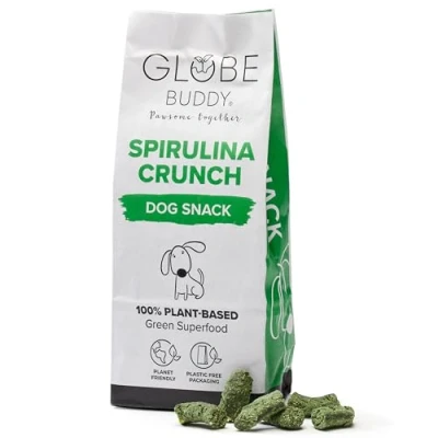 Image de Globe Buddy Spirulina Crunch Friandise Crunchy Spiruline pour Chien avec de la &amp; des Algues Le Choix Durable Naturel sans céréales