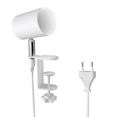 Image de ledscom.de lampe à pince WAIKA, interrupteur, blanc mat, 1x GU10 max. 15W, pince, vis, de table, lecture,