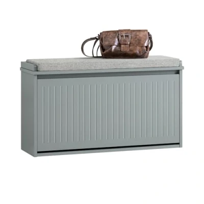 Image de SoBuy Banc à Chaussures, Meuble d&#039;entrée, avec Assise Coussin Rembourré et Abattant, de Rangement pour L80xP26xH45 cm, Gris, FSR98 L HG