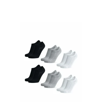 Image de DANISH ENDURANCE 6 Paires de Chaussettes Invisibles Basses en Coton, Patin Antidérapant, Femme Homme, Multicouleurs (2x Noir, 2x Gris, Blanc), 43 47