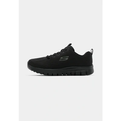 Image de Skechers Wide Fit Graceful Baskets basses, Femme, Taille: 38, Black Textile