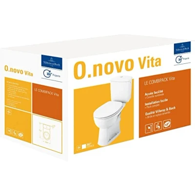 Image de WC sur pied VILLEROY &amp; BOCH O.novo sans bride Sortie horizontale Vita DirectFlush