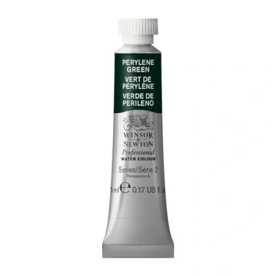 Image de Winsor &amp; Newton Aquarelle Professionnel Peinture Aquarelle, Haute Luminosité, Résistante à la Lumière, Qualité Archive, Tube de 5 ML, Couleur Vert Pérylène