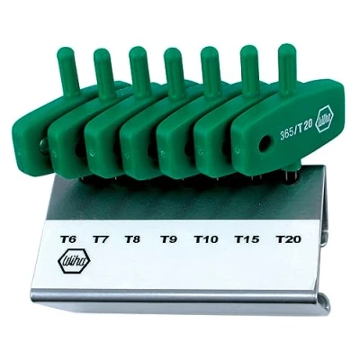 Image de Wiha 36590 Jeu de 7 clés Torx hexagonales avec poignée d&#039;aile