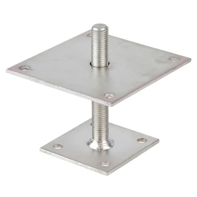 Image de Alberts 218119 Ancre de poteau à visser passivé réglable en hauteur 30 150 mm x