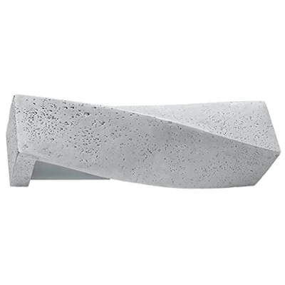 Image de SOLLUX Lampe en Béton Design Unique Ampoule LED Moderne Loft Industriel Applique Murale SIGMA Rectangle Charnière
