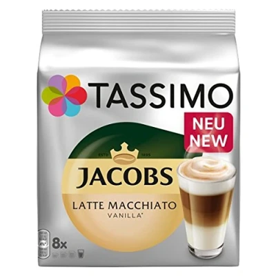 Image de TASSIMO Latte Macchiato, vanille, vanille Lait Café, torréfié, 16 T discs/8 portions