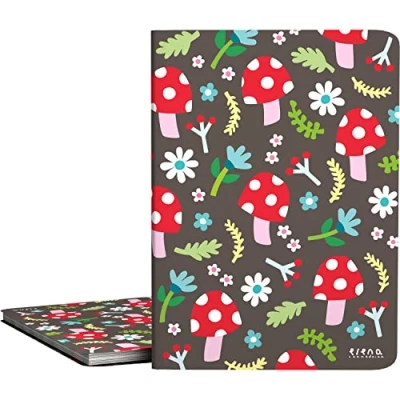 Image de Grafoplás Classeur scolaire à pochettes transparentes A4 Couvercles flexibles 30 doublures en polypropylène Design Elena Corredoira Collection Champignons