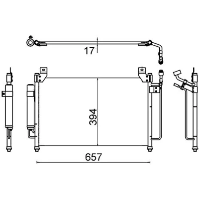 Image de MAHLE ORIGINAL AC 642 000S Condenseur De Clim avec bague d&#039;étanchéité, déshydrateur 637 MAZDA: CX 7