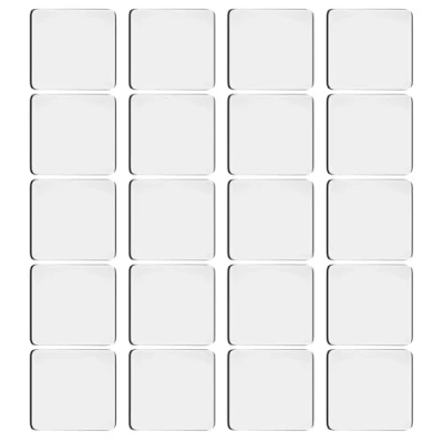 Image de 20 pièces Tampons adhésifs double face en acrylique transparents Ruban adhésif super collant Autocollants auto robustes