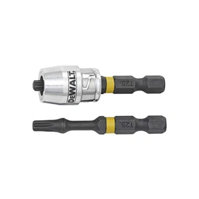 Image de DeWalt DT70538T QZ Puntas Torsión de Impacto 2 x T25 y adaptador magnético con bloqueo