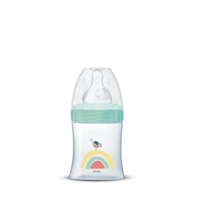 Image de DODIE Biberon Anti Colique tétine ronde 150ml 0 6 mois 3 vitesses Débit 1 Bleu