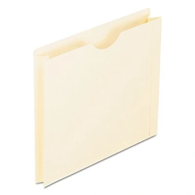 Image de Pendaflex Vestes de classement, format lettre, Manille, extension 5,1 cm, languettes droites renforcées avec coupe du pouce, 50 par boîte (22200EE), beige
