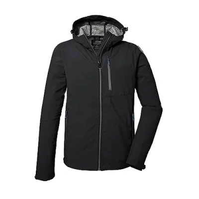 Image de killtec Hommes Veste softshell/veste d&#039;extérieur avec capuche KOS 259 MN SFTSHLL JCKT, black, S, 41367 000
