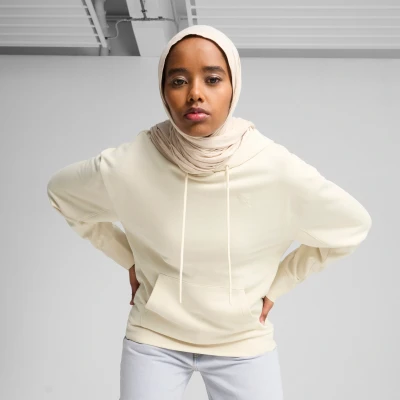 Image de Puma Relaxed FIT Sweat à capuche, Femme, Taille: Medium, Alpine snow