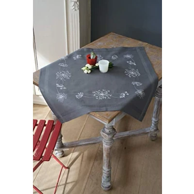 Image de Vervaco Kit de Broderie, Nappe, Fleurs Blanches