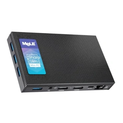 Image de MeLE Quieter3Q Mini PC Celeron N5105 8GB DDR4 128GB NVMe M.2 2280 SSD,Mini Ordinateur de Bureau Windows 11 Pro, Micro sans Ventilateur, Soutien 4K,2,4/5,8 WiFi 6.0, Gigabit Ethernet, BT5.2