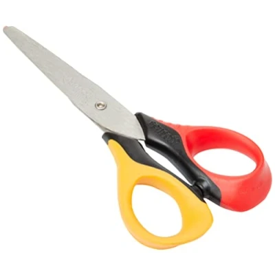 Image de Maped Ciseaux Sensoft 13 cm Enfants avec Anneaux Souples et Ergonomie 3D Scolaires dès 4 Ans Pour Maternelle Primaire Coloris Rouge Jaune