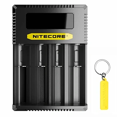 Image de NITECORE Ci4 Chargeur de batterie intelligent USB C QC/PD 4 emplacements pour Li Ion/Ni MH/Ni Cd/IMR 14500 16340 18350 18650 20700 21700 AA AAA avec étiquette