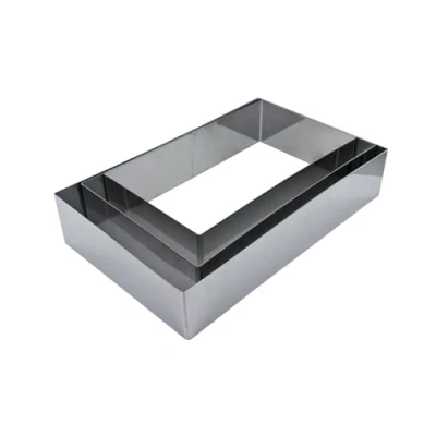 Image de LILY COOK KP5349 Cadre Pâtissier rectangle Inox Argent 25 x 16 5,10 cm