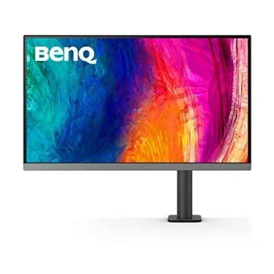 Image de BenQ PD2706UA Moniteur Ergo Arm 4K de 27&quot;, 90 W USB C, UHD, P3, DisplayHDR 400, IPS, calibré en Usine, DualView, Mode Chambre Noire, Animation, CAD/CAM, ePaper, Raccourci Puck G2, KVM