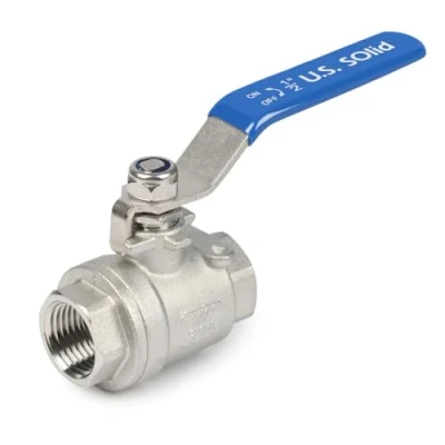 Image de U.S. Solid Robinet à boisseau sphérique DN15 1/2&quot; Filetage G femelle en acier inoxydable 316, port complet 2 voies