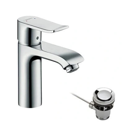 Image de hansgrohe Metris Mitigeur de lavabo 110, avec tirette et vidage, chromé, 31080000