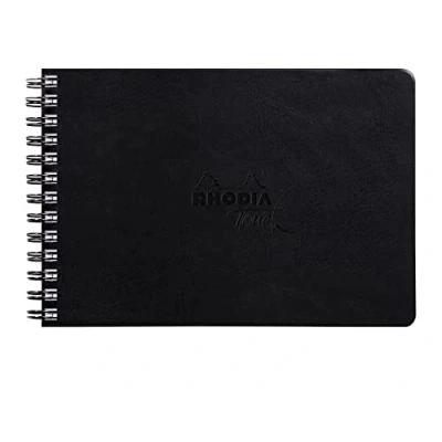 Image de RHODIA TOUCH 116179C Carnet rigide Mixed Media Book A5 paysage papier multi techniques Clairefontaine Paint&#039;On extra blanc 250 g/m² 40 pages non microperforées Reliure intégrale