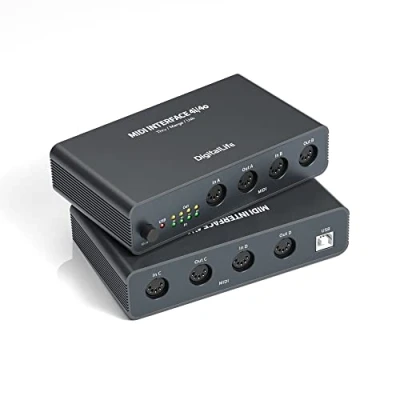 Image de DigitalLife 4In/4Out USB MIDI Interface Box with Mode, Thru 2i/4o Merge per Strumento