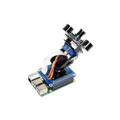 Image de Waveshare 2 DOF Pan Tilt Hat for Raspberry Pi Zero/Zero W/Zero WH/2B/3B/3B+ Onboard PCA9685 PWM Chip TSL25911FN 16 bit Ambient Light Sensor Make Camera Move and Sense Intensity Via I2C