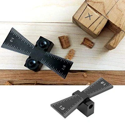 Image de 1 : 5/1 8 marteau à queue d&#039;aronde Marquage précis Joint bois Giga Guide Outil avec échelle claire